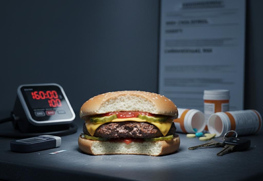 what happens when you eat burgers, what happens when you eat fast food, what happens if you eat too much junk food, what happens if you eat burgers every day, never eat these burgers again, dangers of eating burgers